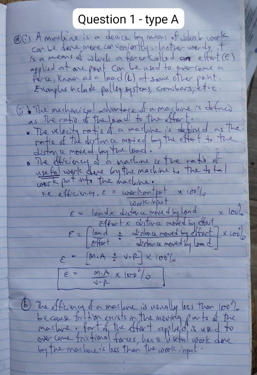 1-type-a 2026 Nabteb Physics Obj & Theory Both Questions and Answers