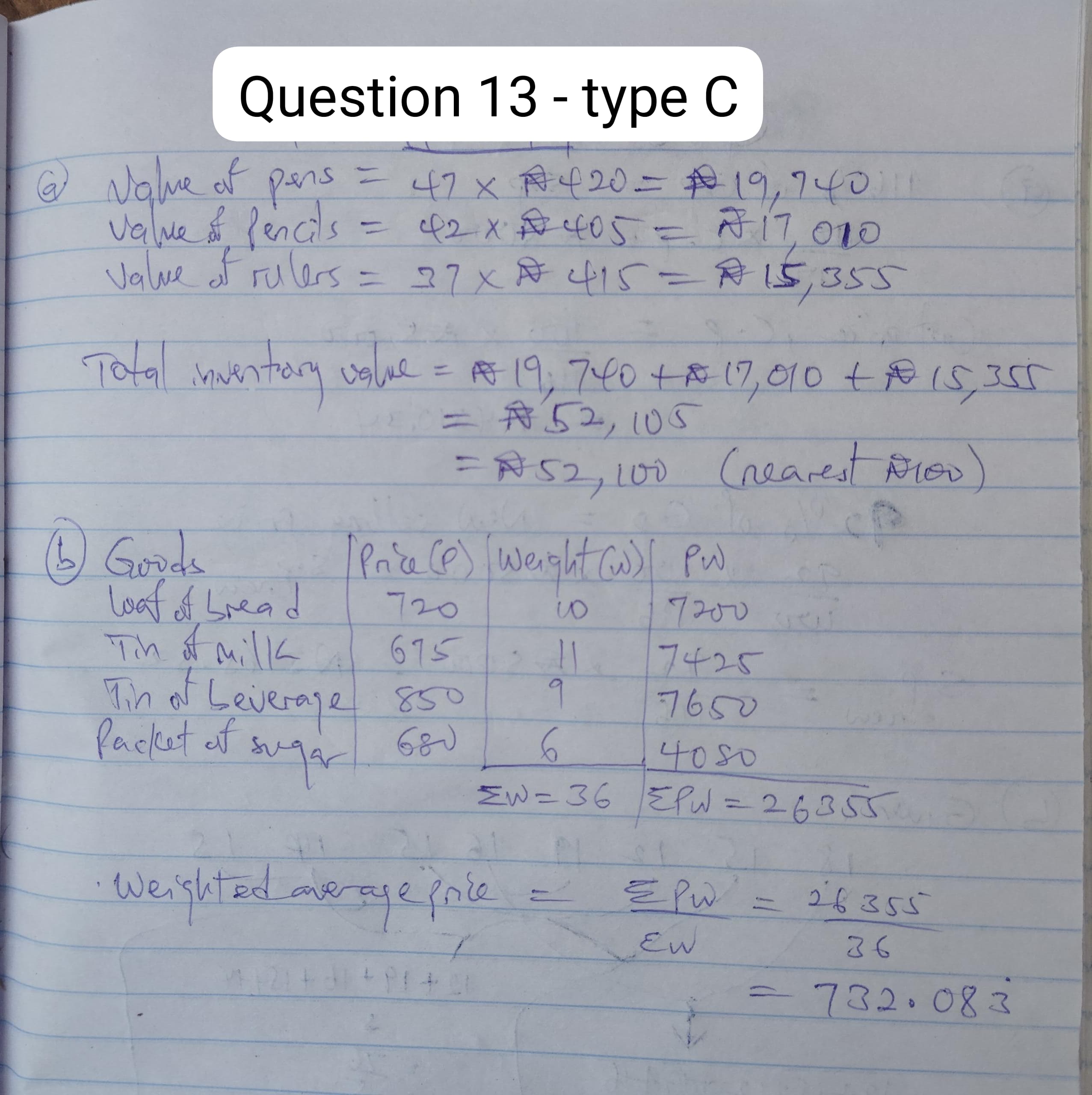 type-c-13 2026 Nabteb Mathematics Obj & Theory Both Questions and Answers