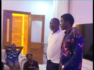 Video: Actor Kanayo welcomes son to filmmaking, tells crew: ‘Don’t treat him like my son’