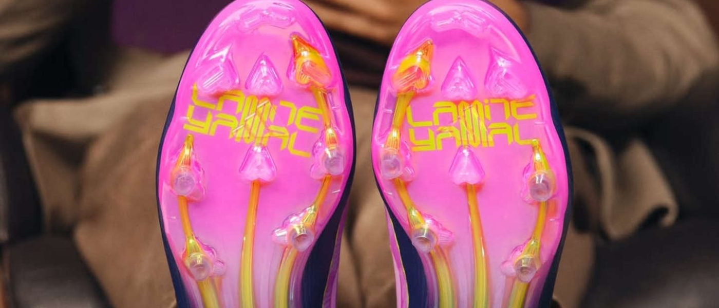 adidas drop new Lamine Yamal signature F50 boots in vibrant pink
