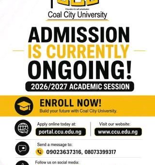 Coal City University Post-UTME 2026: Eligibility and Registration Details
