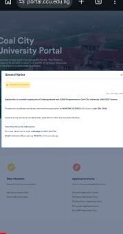 Coal City University JUPEB Admission form, 2026/2027