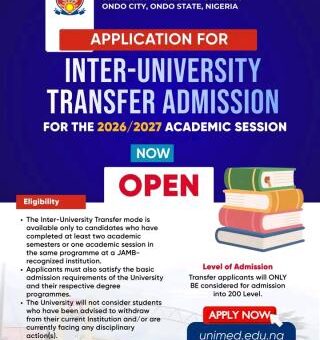 UNIMED Inter-University Transfer Application form, 2026/2027