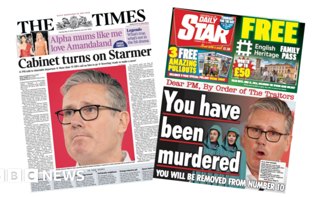 The Papers: ‘Cabinet turns on Starmer’ and ‘You have been murdered’