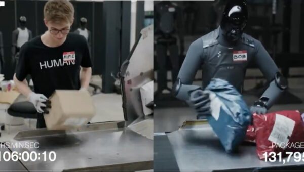 Figure AI had one of its robots race a human to sort packages. It lost.
