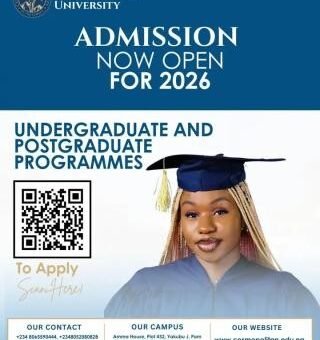 Cosmopolitan University announces admissions for 2026/2027 session