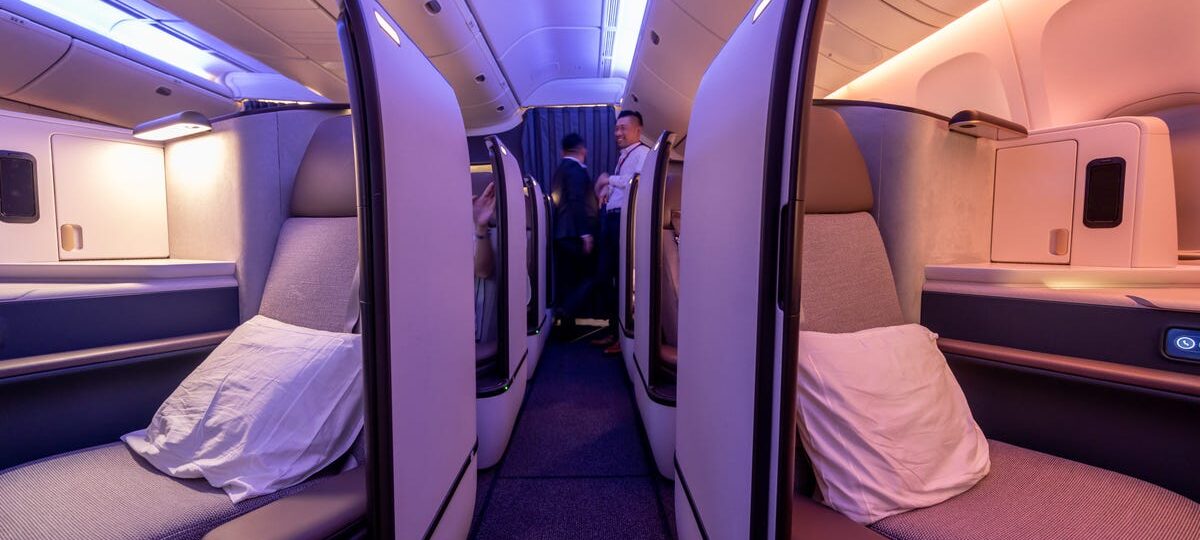 I've flown in business class on dozens of airlines. The seat I used to avoid is now my favorite as a parent.
