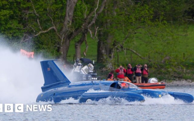 Campbell’s Bluebird back on Coniston Water almost 60 years after fatal record attempt