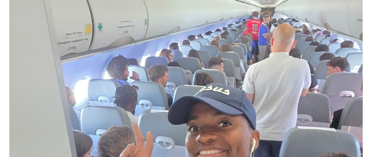 UCL final: Super Falcons captain land in Budapest to support PSG