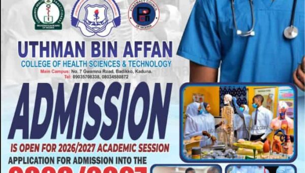 Uthman Bin Affan College of Health Tech Admission Form 2026/2027