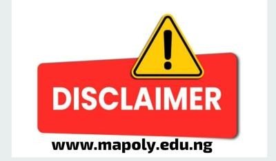 MAPOLY disclaimer notice regarding clearance and mobilization procedure