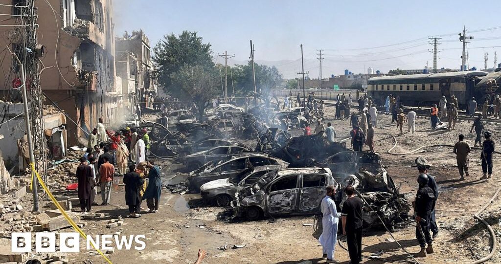 Blast targeting train kills at least 20 in Pakistan