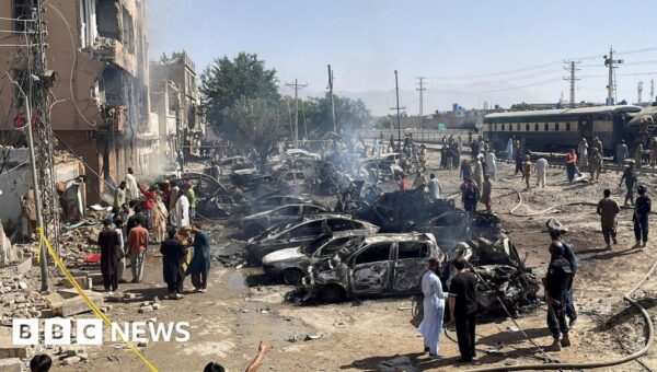 Blast targeting train kills at least 20 in Pakistan