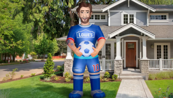 Hey look, a 10-ft inflatable Messi! Wait, that is …