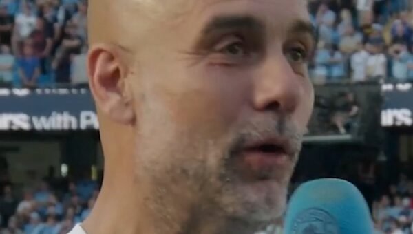 Pep Guardiola addresses Manchester City fans after final game in charge (Video)