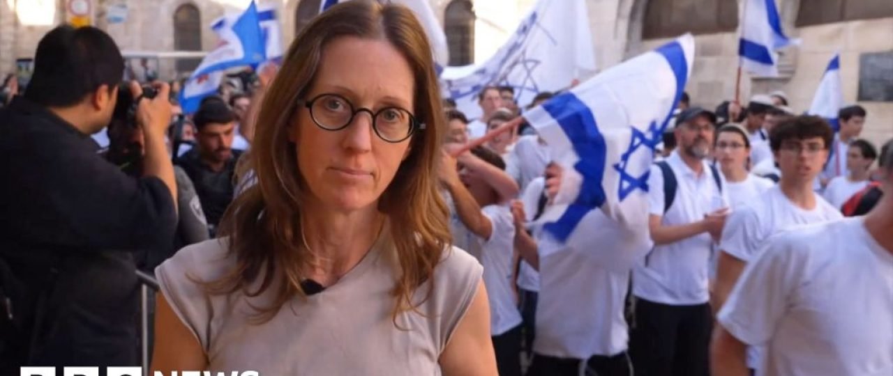 BBC on the ground during march through Jerusalem’s Old City
