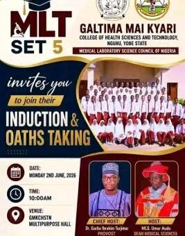 Galtima Mai Kyari College of Health Sciences & Tech. announces 5th MLT Induction/Oath-Taking Ceremony