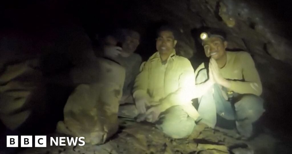 Watch: Moment rescuers find five people trapped in Laos cave for a week