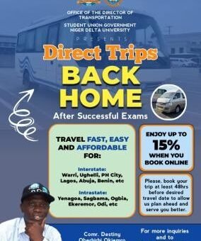NDU SUG announces discounted Interstate & Intrastate Trips for Students