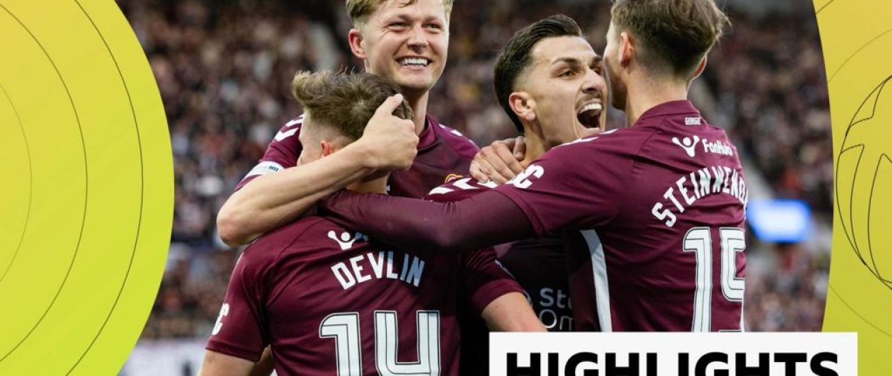 Hearts put three past Falkirk to move within point of title