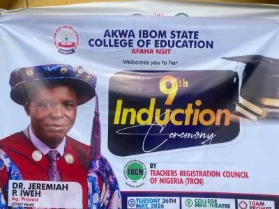 Akwa Ibom State College of Education, Afaha Nsit announces 9th TRCN Induction Ceremony
