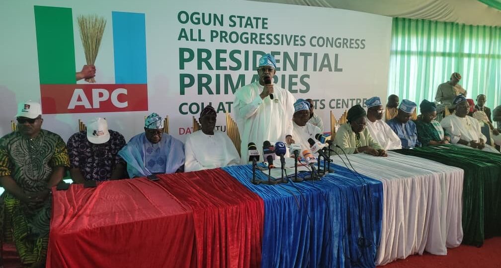 Tinubu wins APC presidential primary in Ogun with 322,485 votes