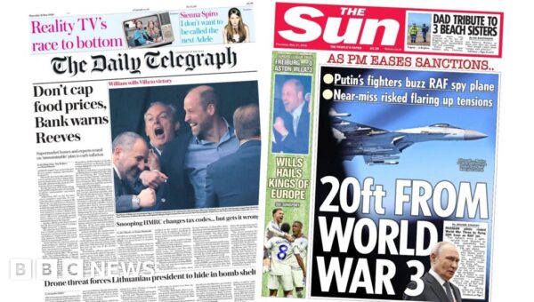 The Papers: ‘Don’t cap food prices’ and ’20ft from WW3′