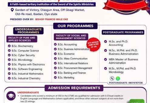 Precious Cornerstone University Post-UTME/DE 2026: Cut-off mark, Eligibility and Registration Details