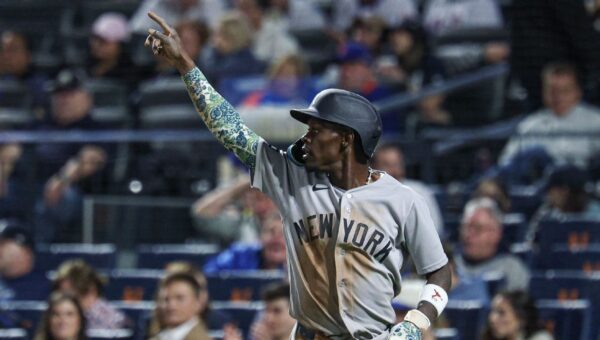 Borrowed pants, busted slump: Jazz Chisholm Jr. us…