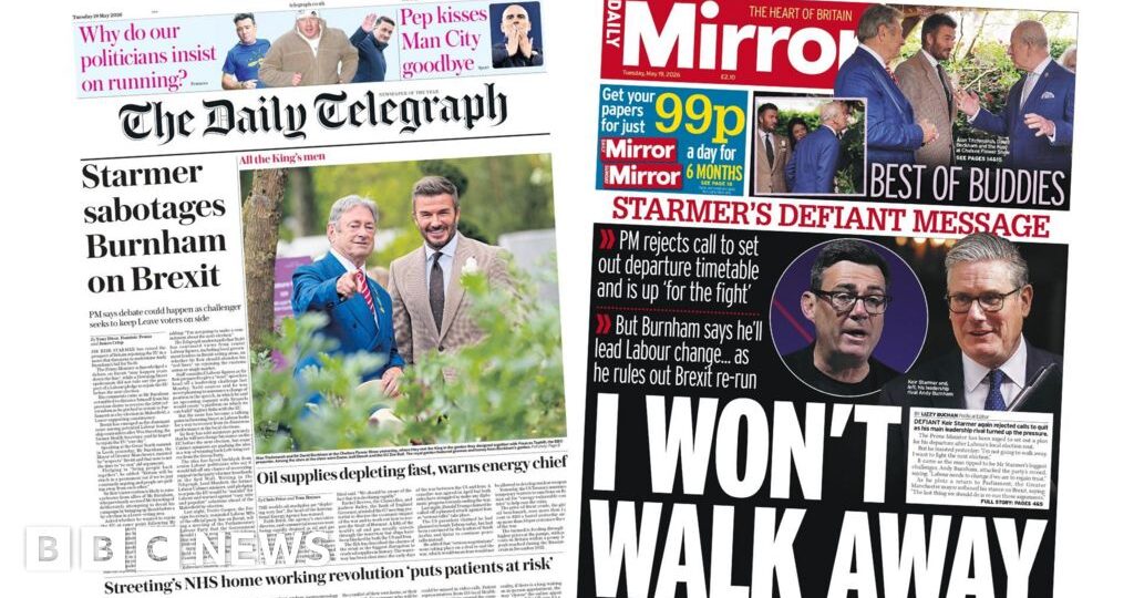 The Papers: ‘Starmer sabotages Burnham’ and ‘Best of buddies’