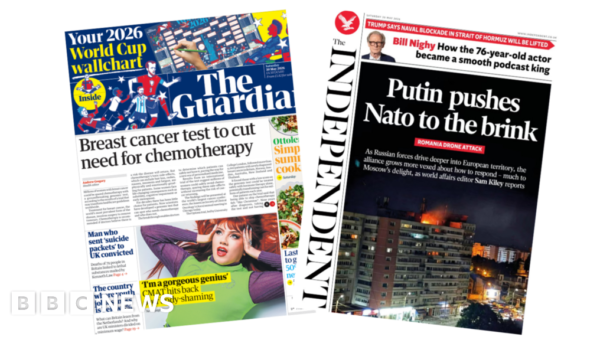 The Papers: 'Putin pushes Nato to brink' and 'groundbreaking' breast cancer test