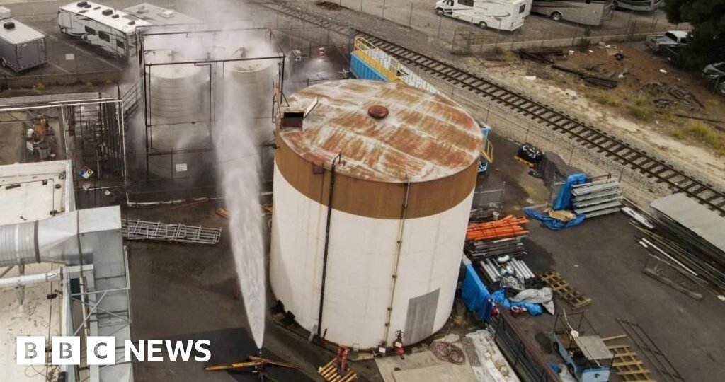 Threat of massive chemical tank explosion is 'eliminated', California officials say
