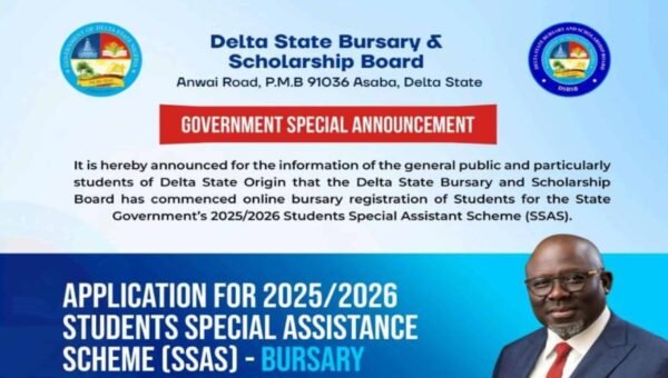 Delta State Bursary 2025/2026 Registration for Students