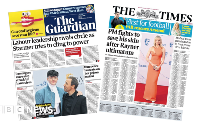 The Papers: Original ‘Labour leadership rivals circle’ and ‘Golden boys’ on Baftas red carpet