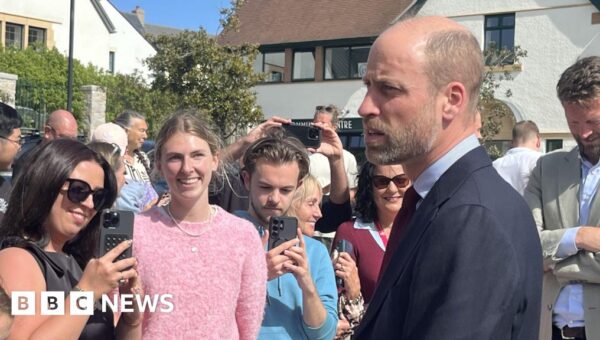 Prince William visits newly built Cornish suburb