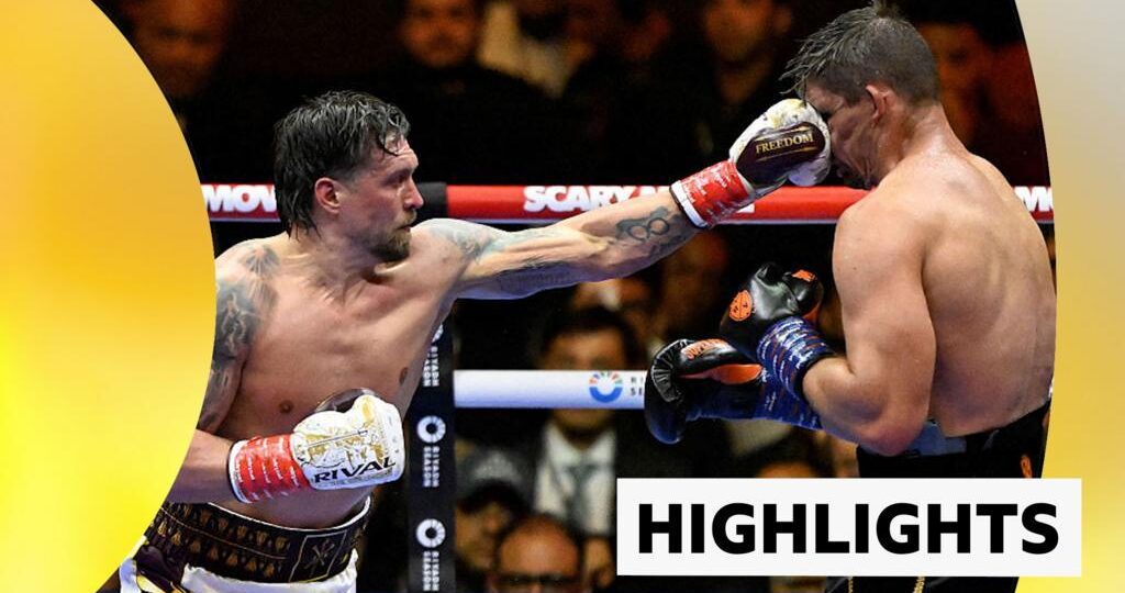 Usyk earns controversial knockout win to retain titles