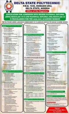 Delta State Poly, Ogwashi-Uku Post-UTME 2026: Cut-off mark, Eligibility and Registration Details