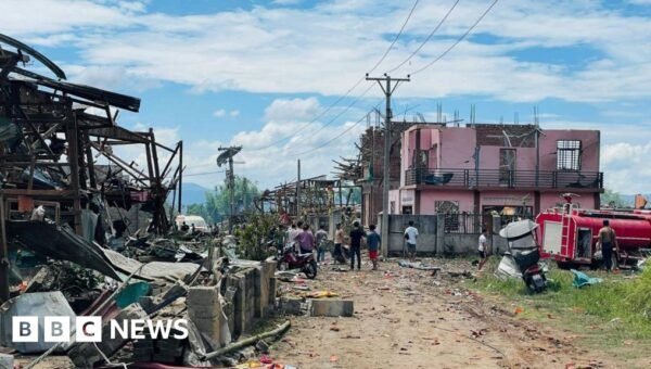 Blast kills dozens in rebel-held village in Myanmar