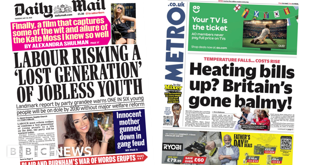 The Papers: 'Labour risking 'lost generation' and 'Britain's gone balmy!'