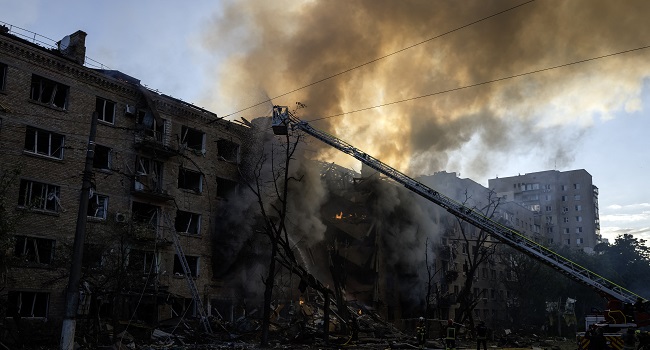Russia Kills Four In Massive Ukraine Attack Using Nuclear-Capable Missile