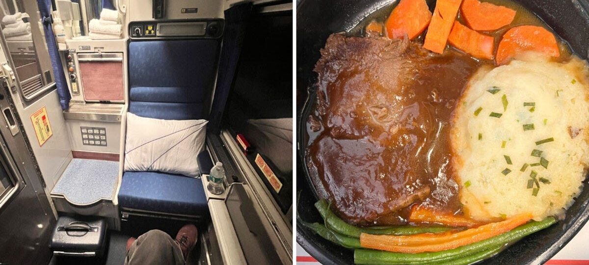 I upgraded my Amtrak seat to a 23-square-foot roomette by bidding $110. Here's what the 15-hour train ride was like.