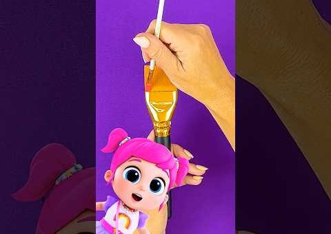 Every Shades Of Rainbow! 🌈 Paper Paint Craft Hacks With Emmie For #kids #shorts