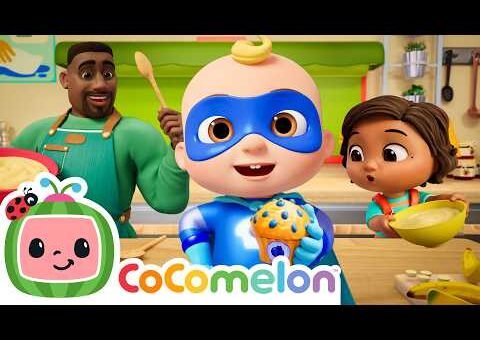Baking Muffins with JJ, Cody, and Nina 🧁 | Super Muffin Man | CoComelon Nursery Rhymes & Kids Songs