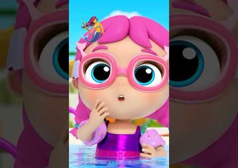 I AM A MERMAID!! 🧜‍♀️ Emmie Water Sports Pool Adventure & Girly Songs #kids #shorts