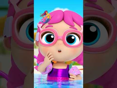 I AM A MERMAID!! 🧜‍♀️ Emmie Water Sports Pool Adventure & Girly Songs #kids #shorts