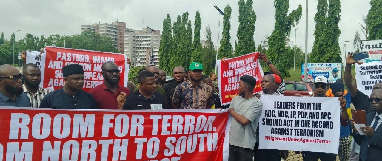 Youths protest at National Assembly over rising insecurity in Nigeria