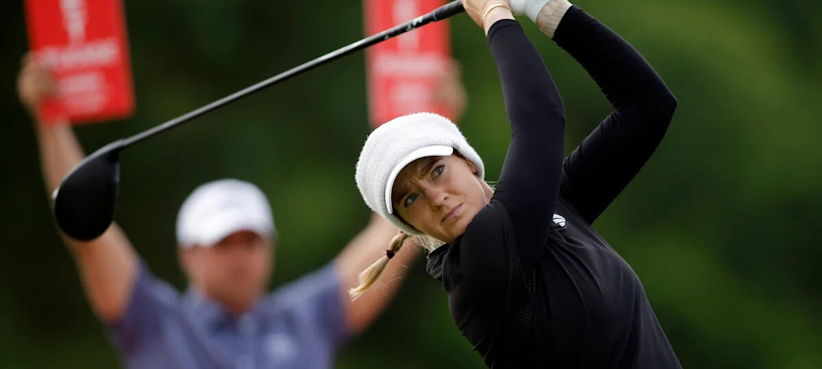 Jing Yan maintains lead in the wind-swept Meijer LPGA Classic