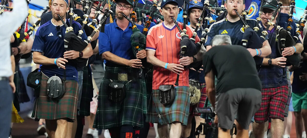 Bagpipes and kilts flood ballpark as Scotland fans turn a Marlins game into a party