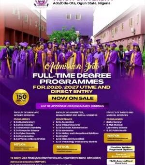 Vision University Post-UTME/DE 2026: Cut-off mark, Eligibility and Registration Details
