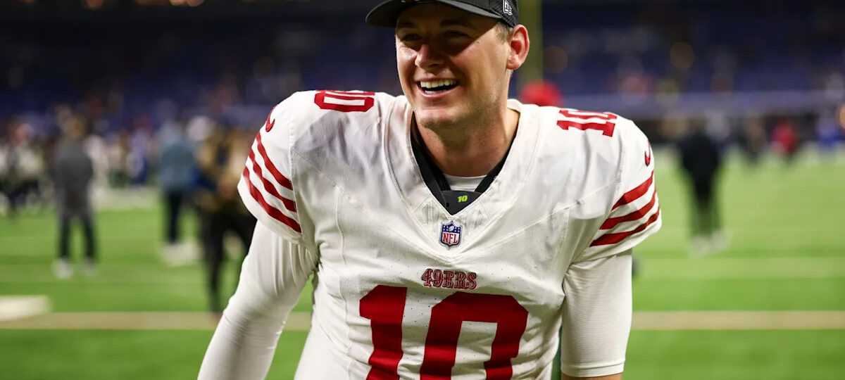 49ers’ Mac Jones has hilarious reaction to what George Kittle said about him